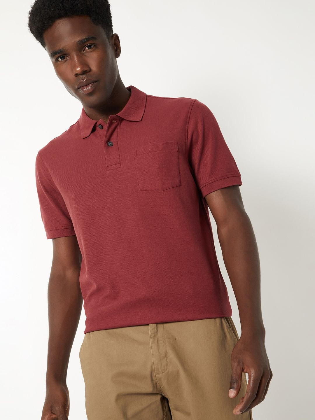 max Men Polo Collar Pockets 1 T-shirt