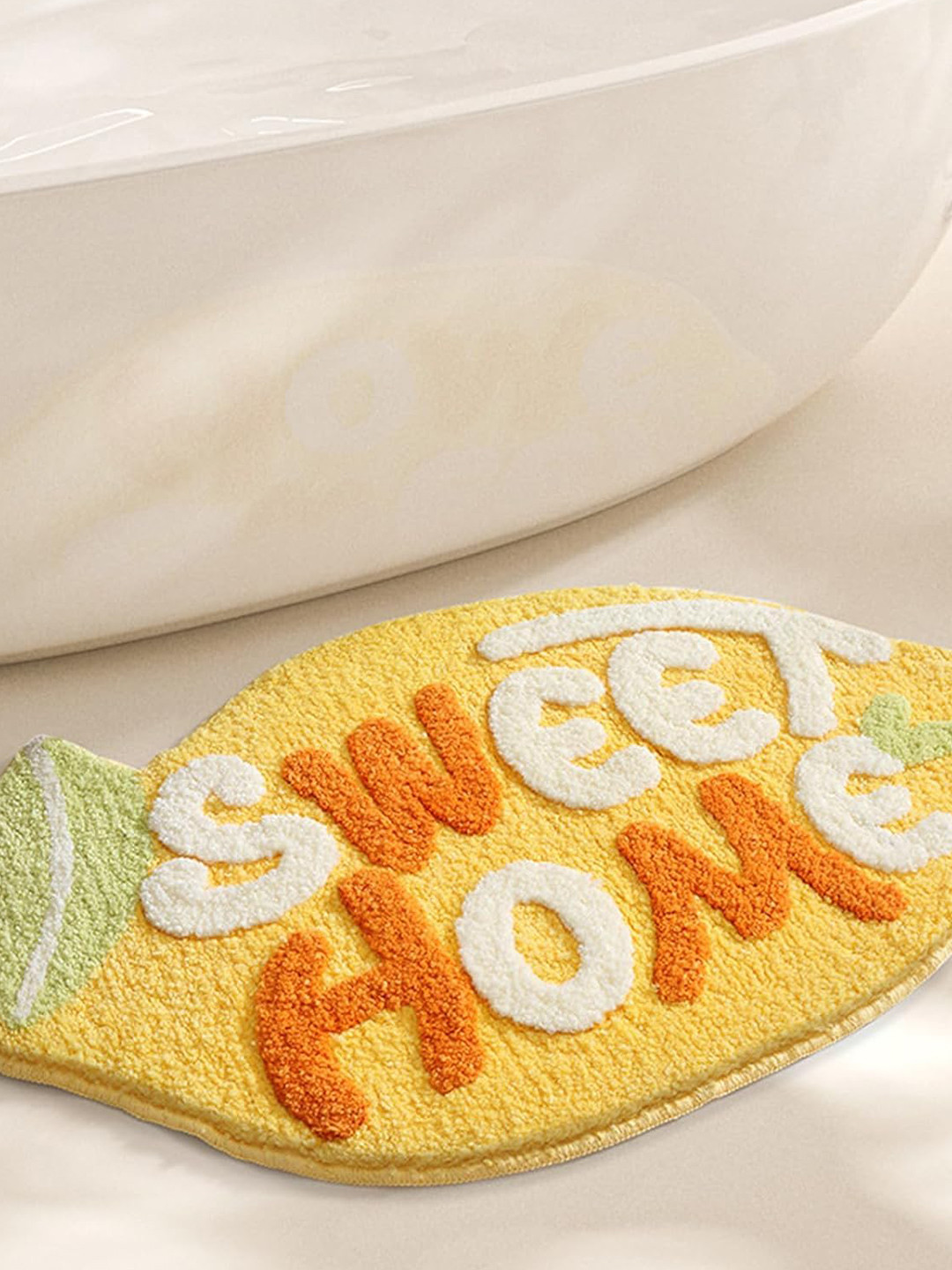 Homio Yellow Anti-Slip Microfibre 2000GSM Bath Rug