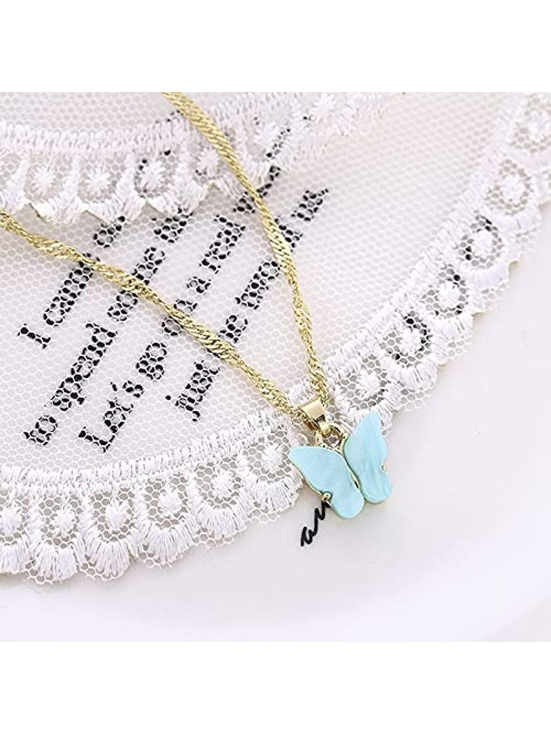 DressBerry Gold-Plated Single Minimal Butterfly Chain