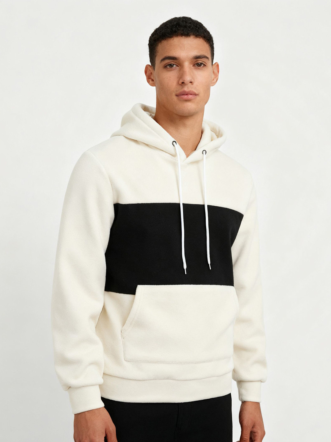 StyleCast x Revolte Colorblocked Hooded Long Sleeves Pullover Sweatshirt