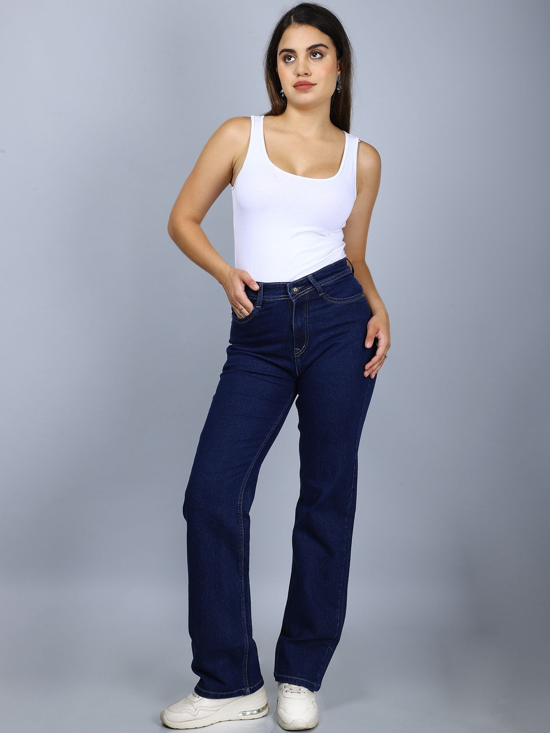 COY Women Comfort Relaxed Fit Mid-Rise Stretchable Jeans
