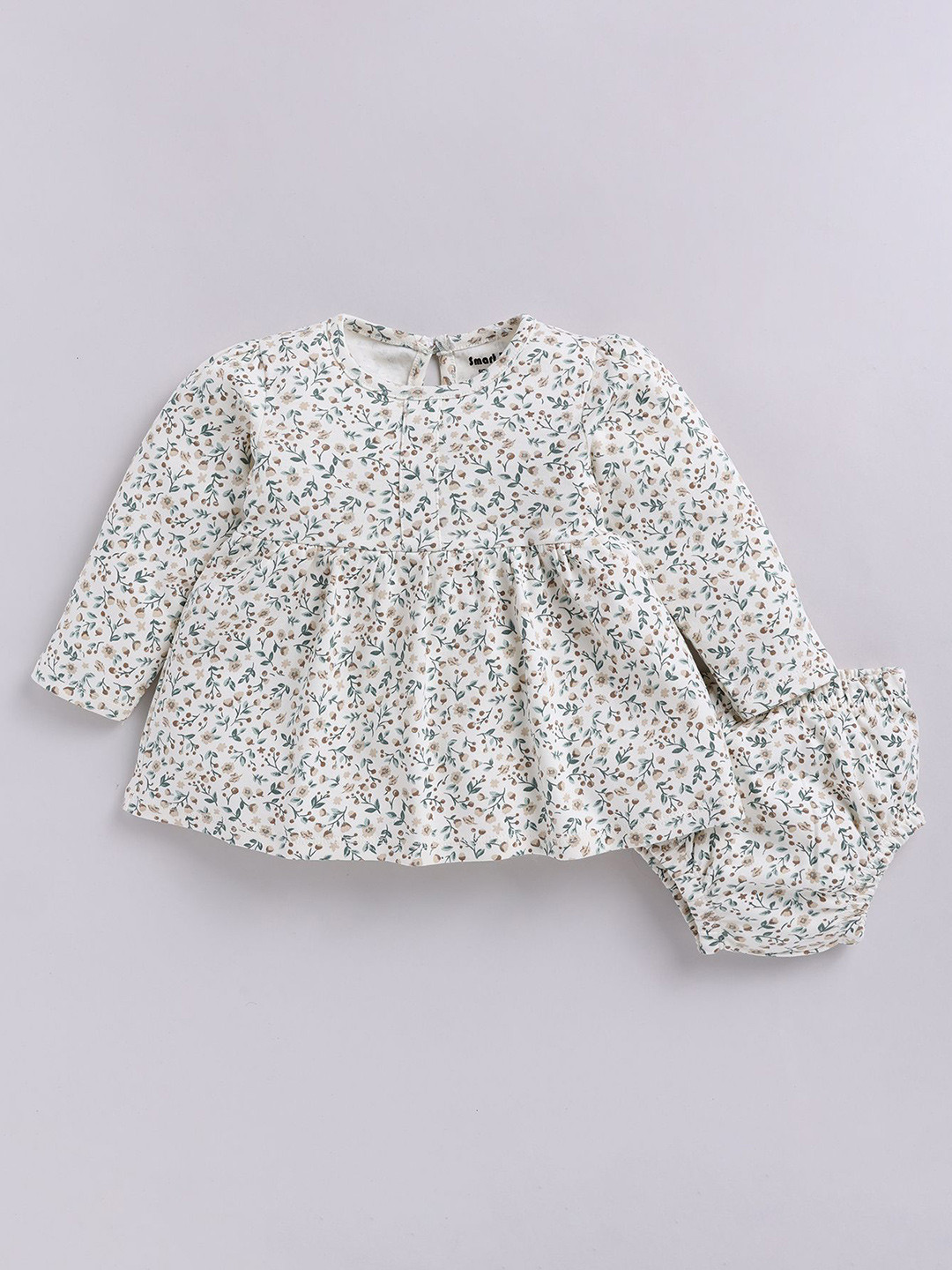 Smart Baby Floral Applique A-Line Dress