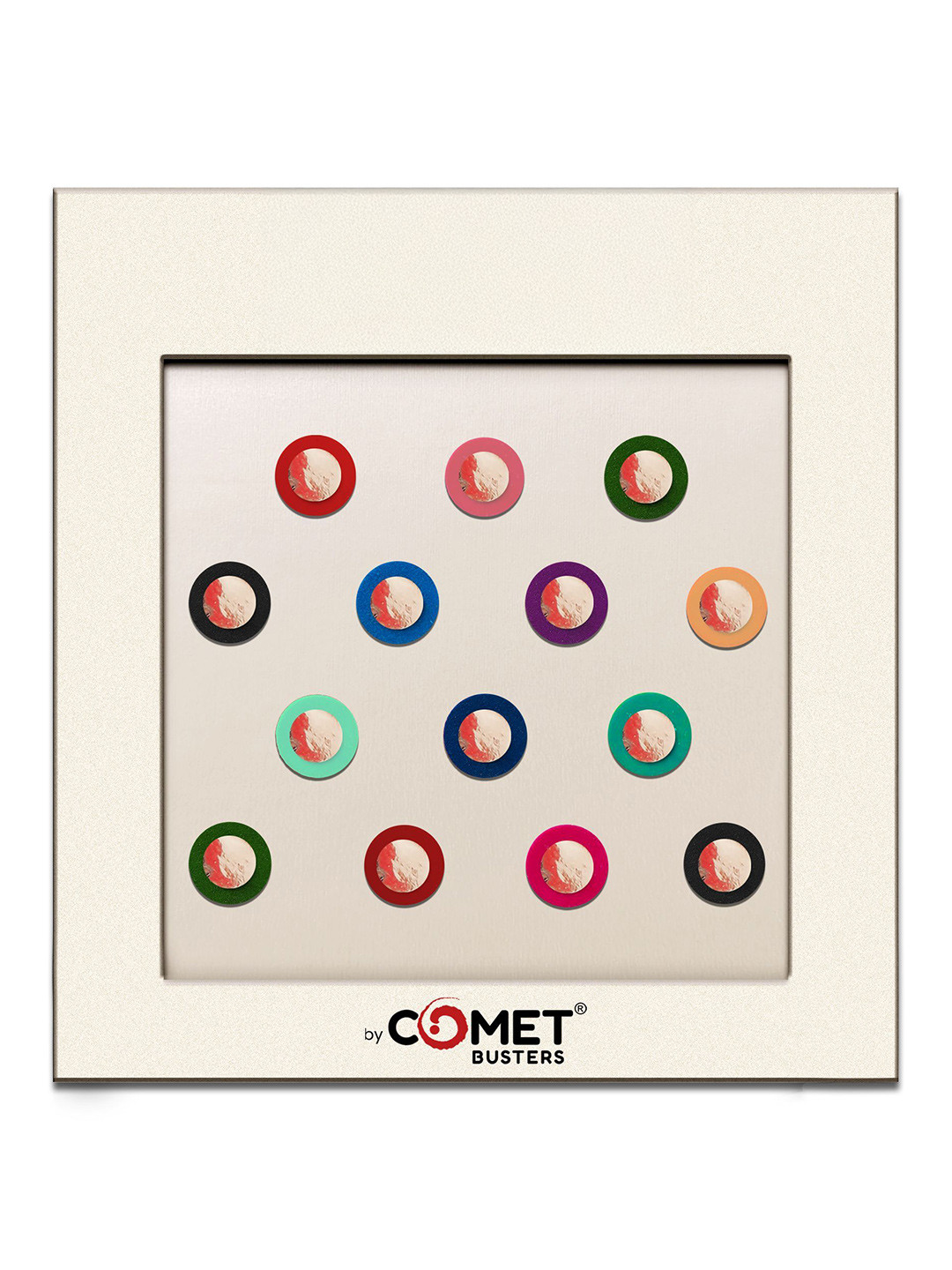Comet Busters Premium Round Designer Handcrafted Bindi - Multicolor