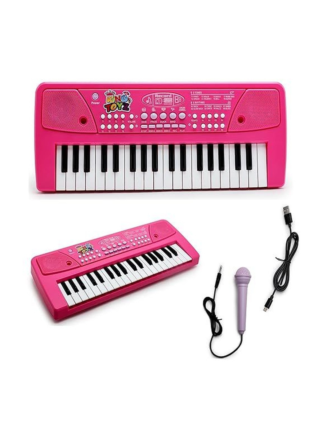 KING TOYZ Kids Piano Keyboard Mic Electronic Musical Toy
