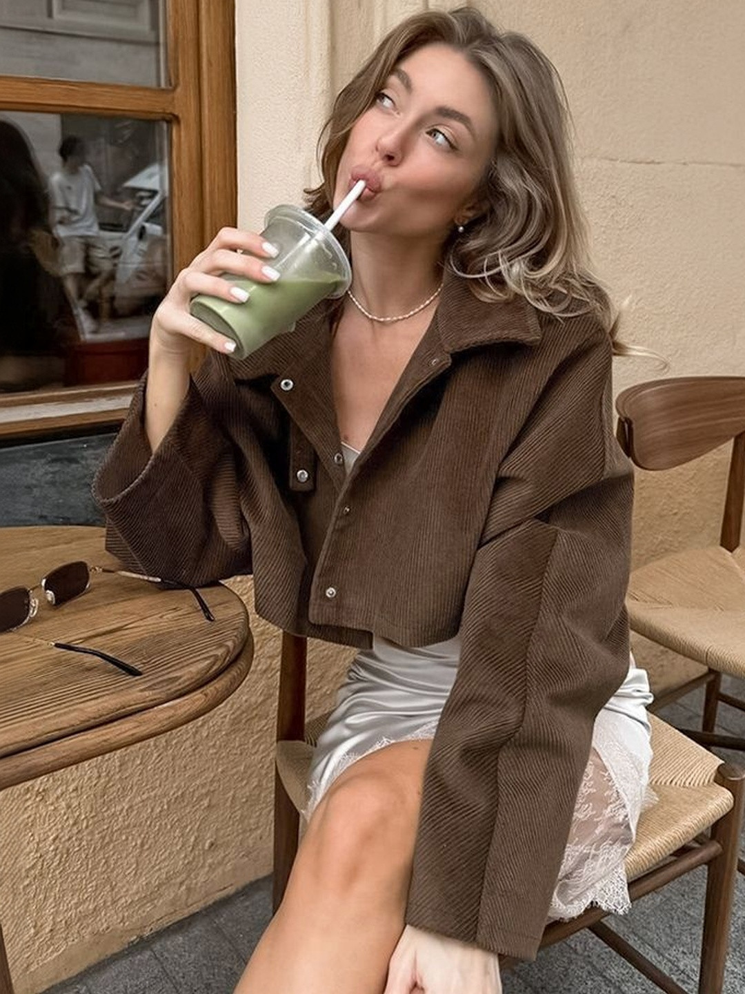 LULU & SKY Women Solid Button Up Tailored Jacket