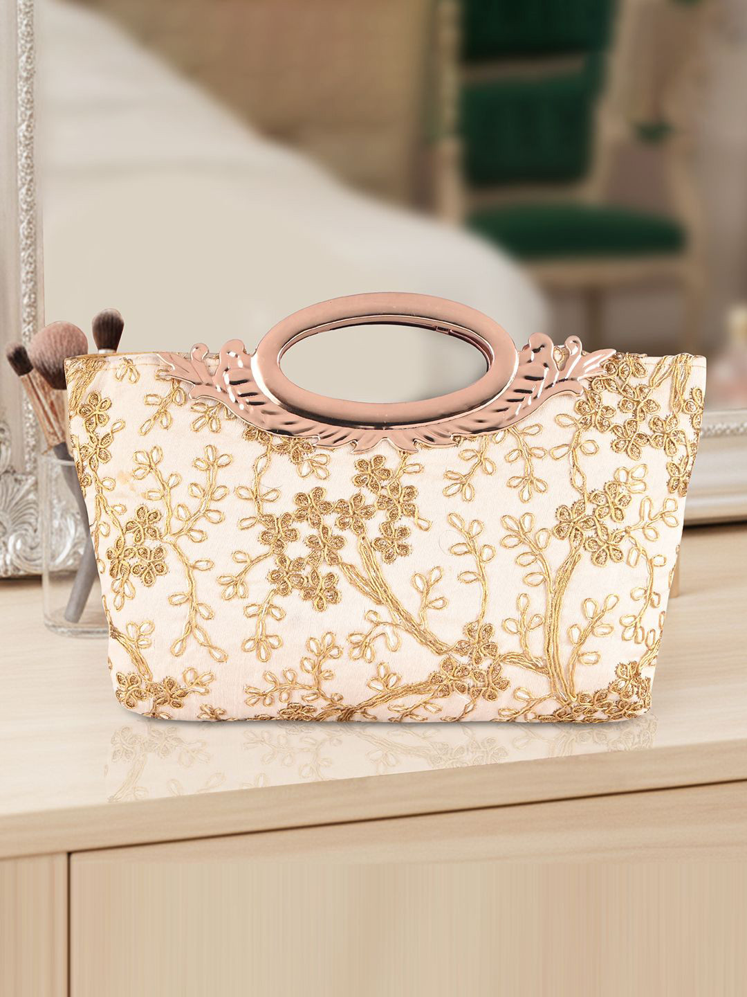 Kuber Industries Polyester Structured Handheld Bag