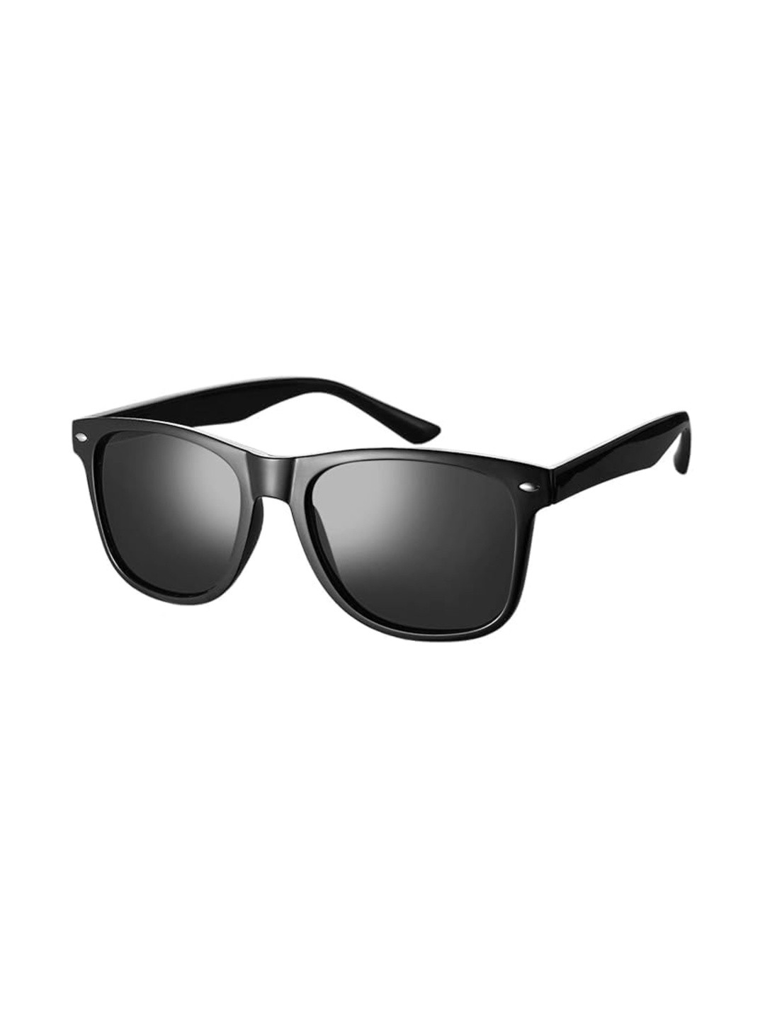 MARSH-X Unisex Black Lens & Black Wayfarer Sunglasses with