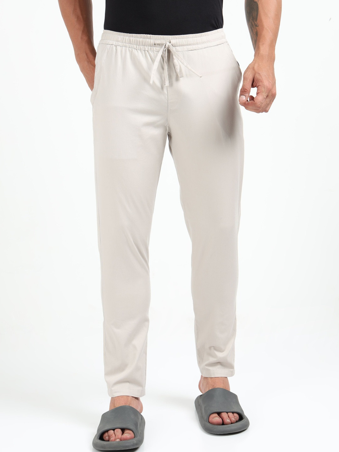 U.S. PITCHERS Slim Fit Mid Rise Bio Twill Cotton Lounge Pants