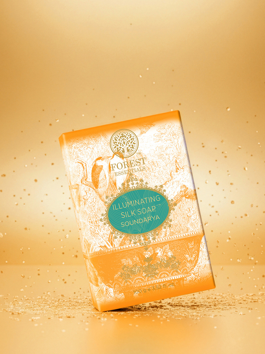 Forest Essentials Ayurvedic Handmade Illuminating Silk Soap Soundarya With Gold - 100g