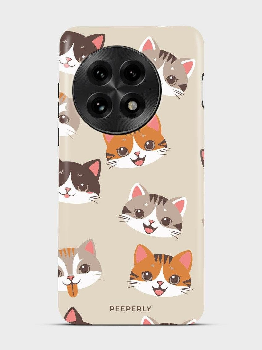 PEEPERLY Women Pretty Kitty Printed Impact Resistant OnePlus 11 5G Crystal Back Case