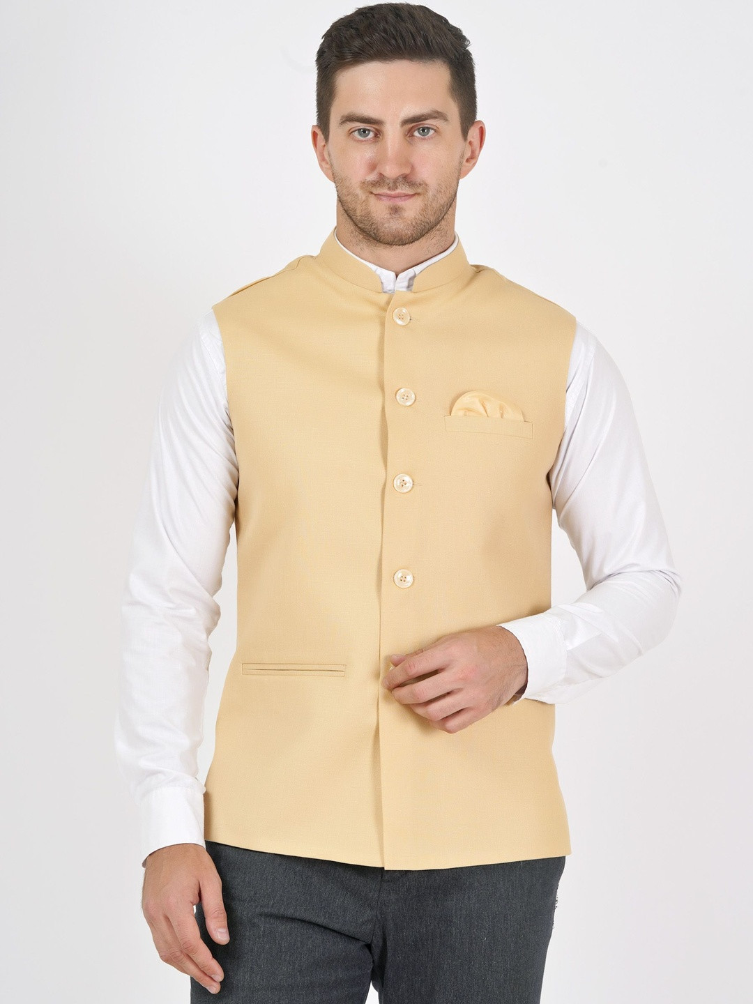 Badoliya & Sons Men Mandarin Collar Nehru Jacket