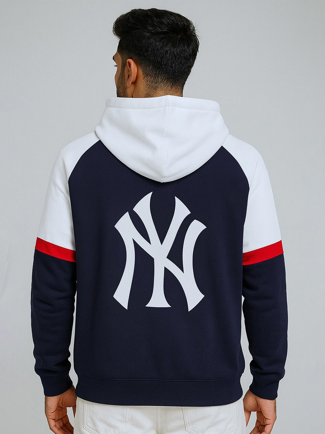 New York Yankees Colourblocked Hooded Sweatshirt