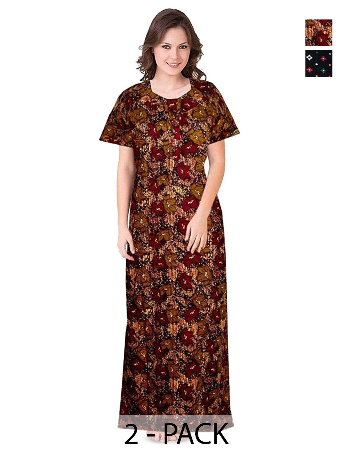Ruishee Printed Maxi Nightdress