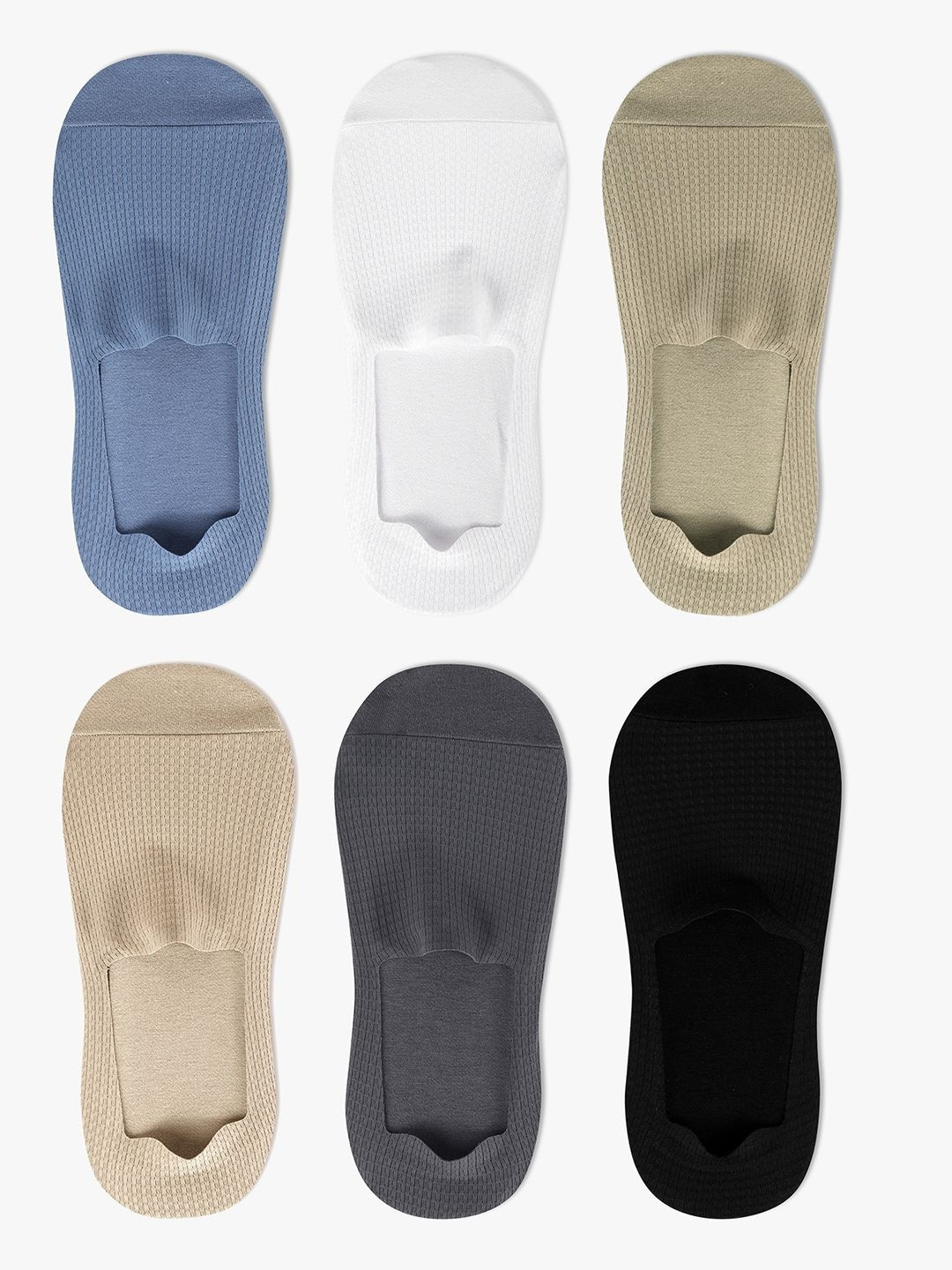 TOFFCRAFT Pack of 6 Men Cotton Patterned Shoe Linear Length Socks