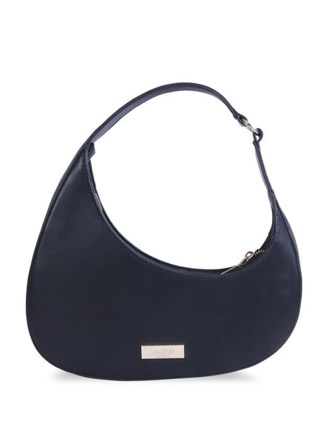 HAMSTER LONDON Colourblocked PU Half Moon Hobo Bag