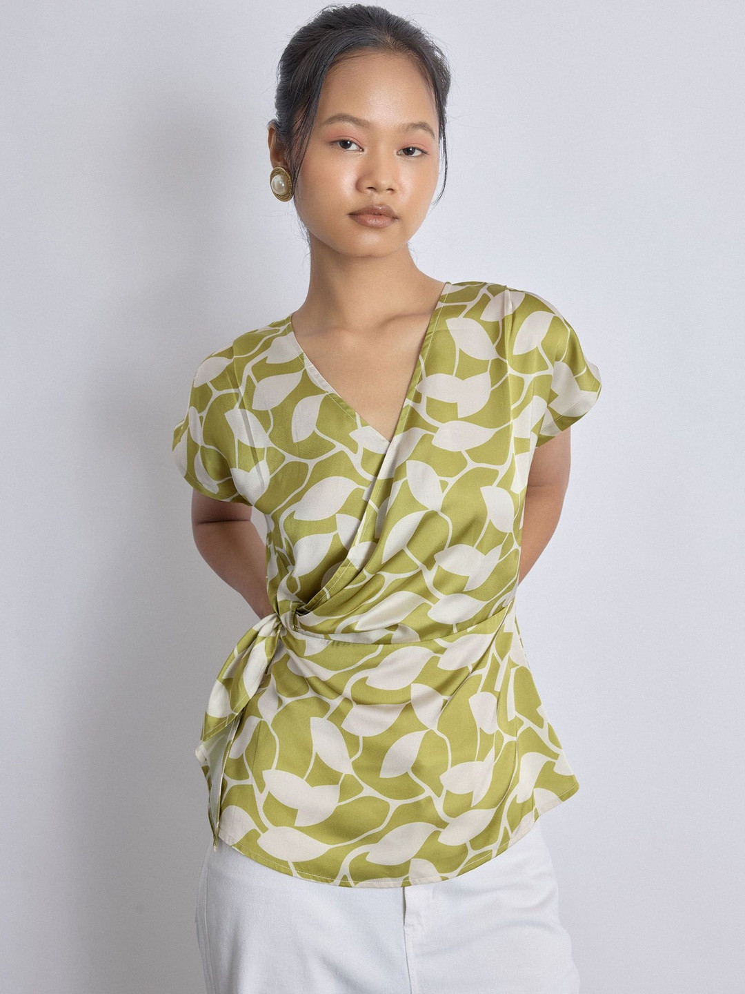 The Label Life Floral Print Wrap Top