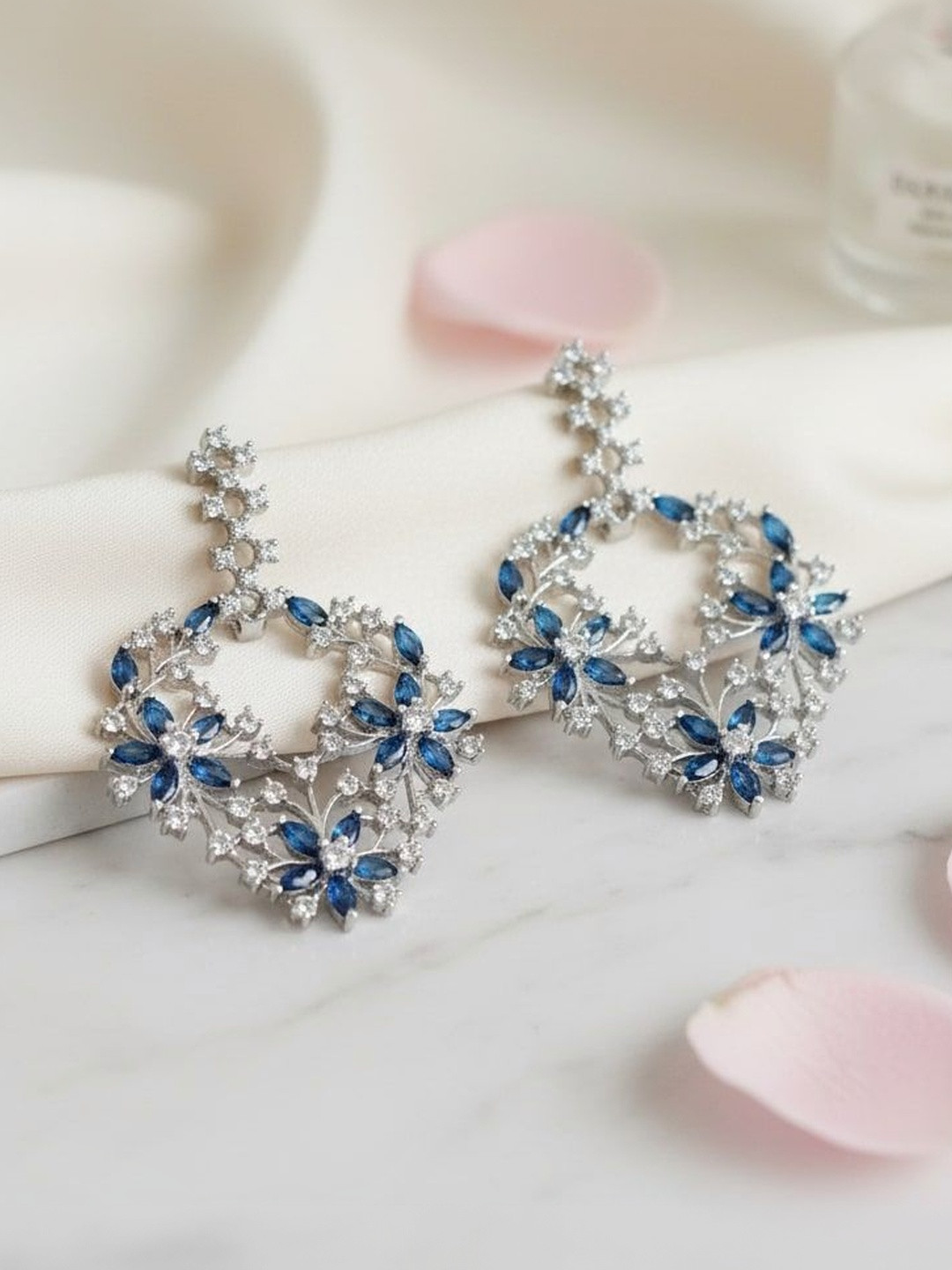 Opal Touch Floral Drop Earrings