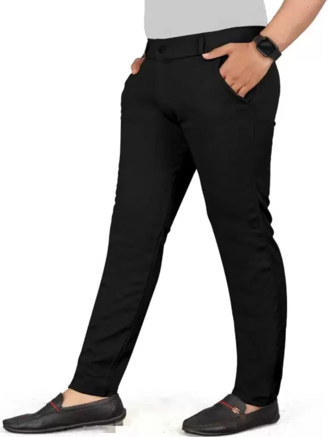 TENIT Men Urban Slim Fit Mid-Rise Chinos Trousers