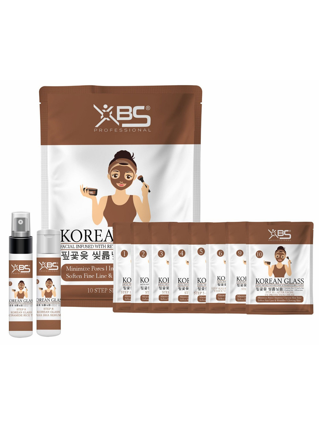 XBS 10 Step Korean Glass Facial Kit- 145 g + 20 ml