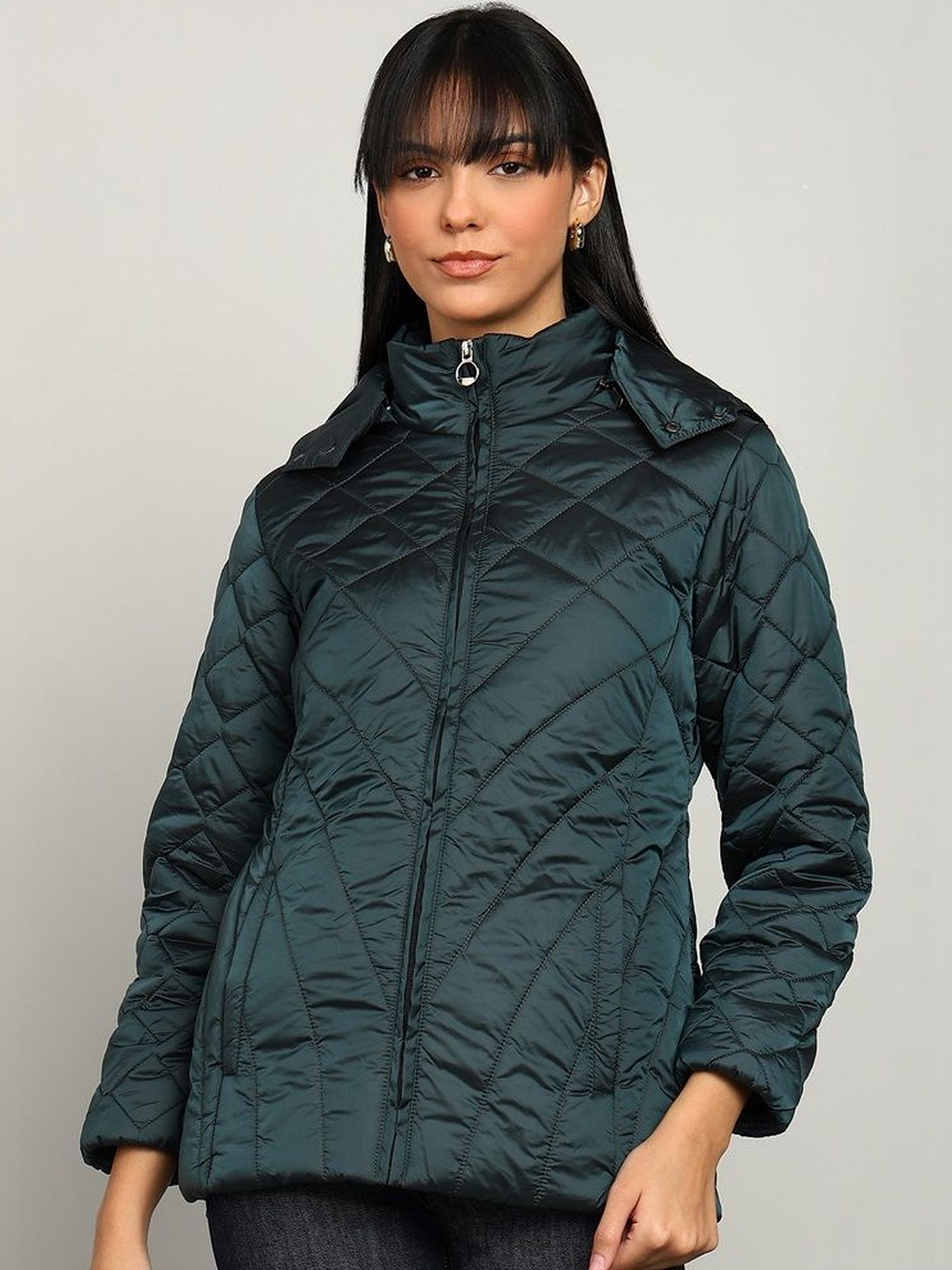 ELLIPSE Self Design Hooded Lightweight Jacket