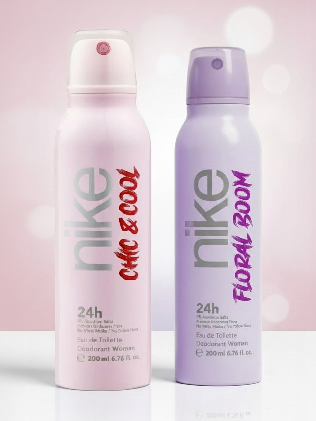 Nike Fragrances Women Set Of 2 Chic & Cool & Floral Bloom EDT Deodorant - 200 ml Each