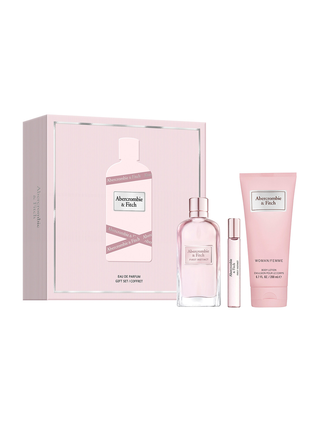 ABERCROMBIE & FITCH Set Of 3 First Instinct Woman EDP- 100 ml & 15 ml- Body Lotion- 200ml