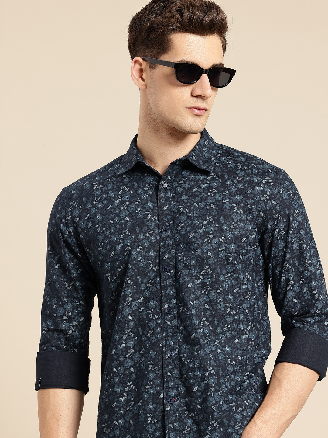 Being Human Floral Printed Pure Cotton Casual Shirt