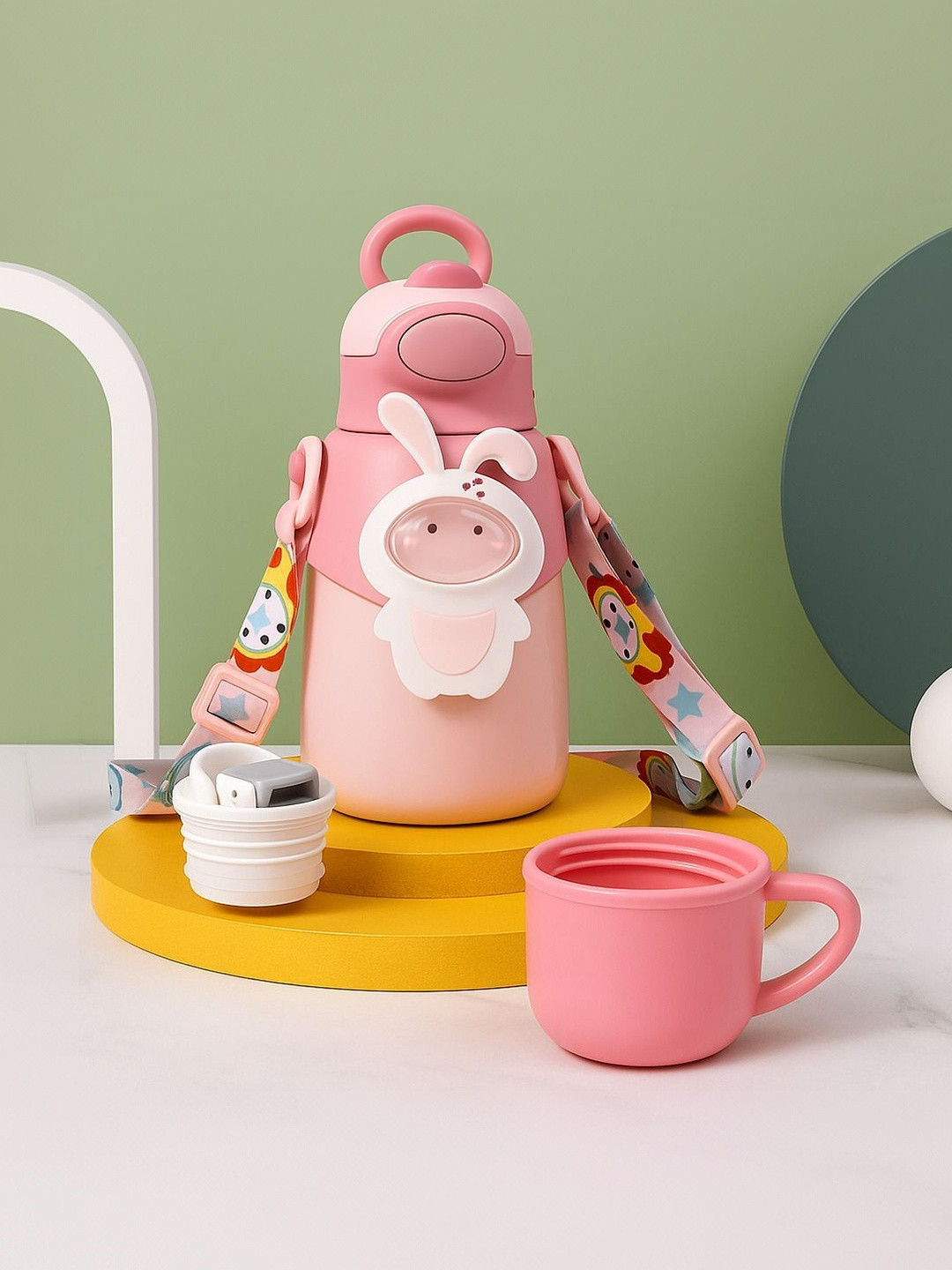 Magic Pebbles Kids Printed Double Walled Vacuum Insulated Baby Sippers - 500ml