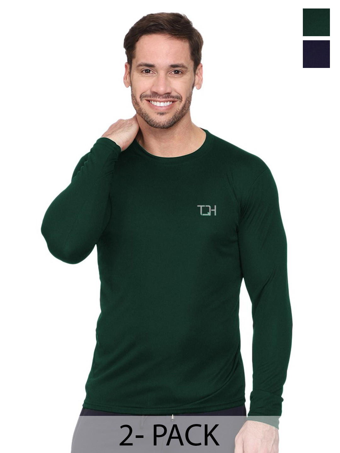 TQH Dri-FIT Round Neck Long Sleeves Muscle Fit T-shirt