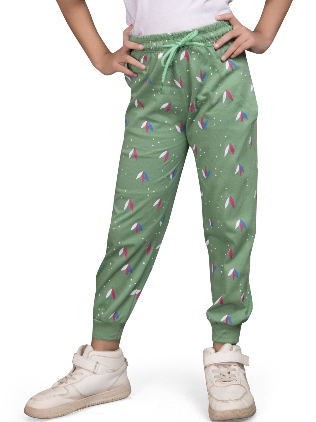 Little funky Girls Printed Mid Rise Lounge Pants