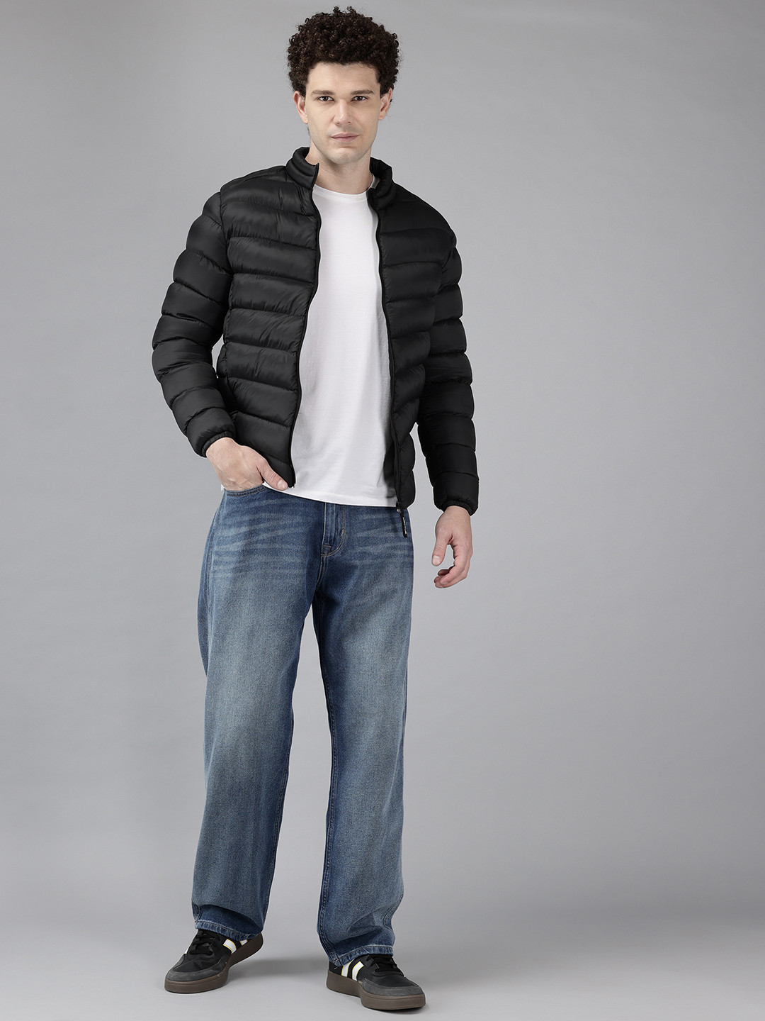 METTLE Mock Collar Padded Jacket With Ultra Light Technology