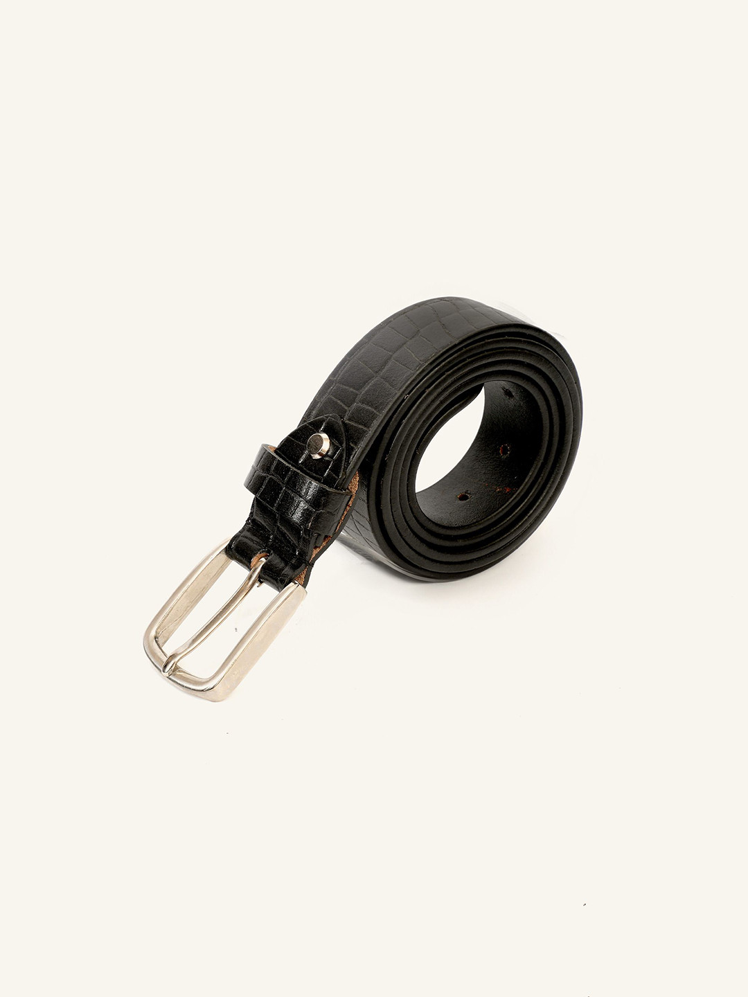 KARGHA INDIA Men Croco Non-Reversible Leather Wide Formal Belt