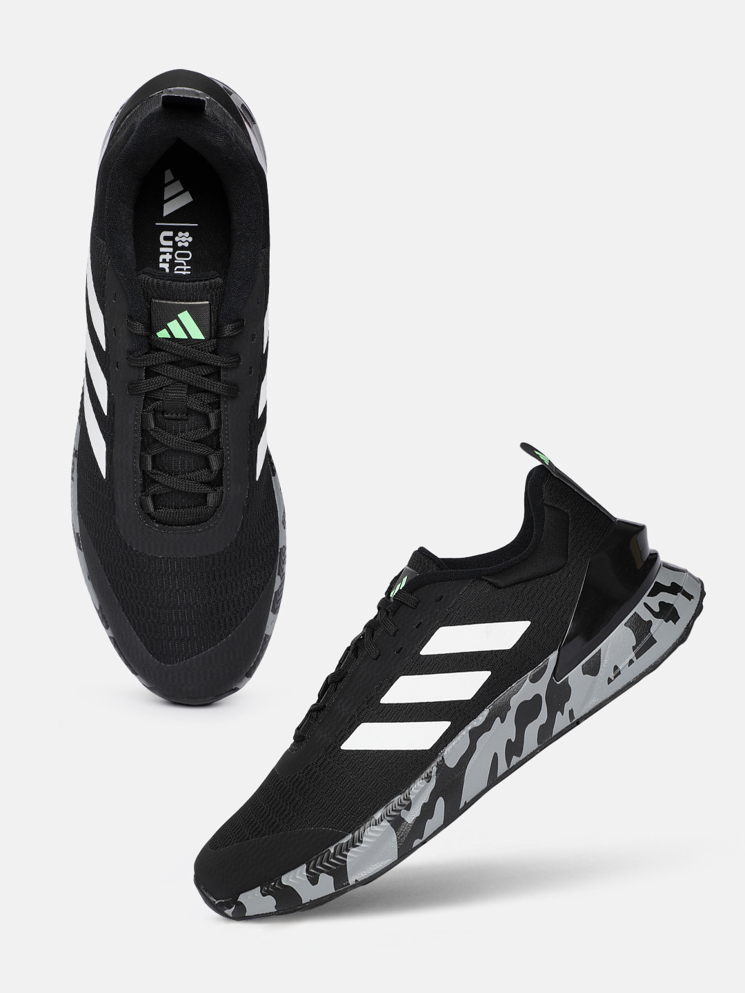 ADIDAS Men Woven Design Lightrun Edge Force Running Shoes with Striped Detail