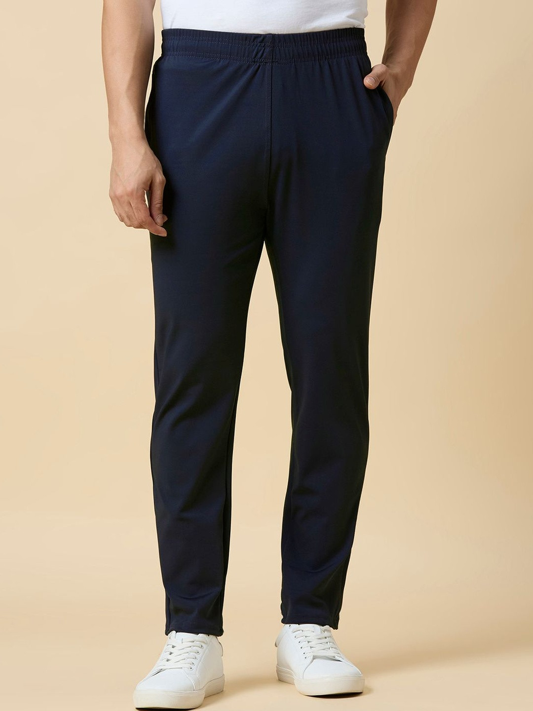 TCI Men Slim Fit Mid Rise Track Pants
