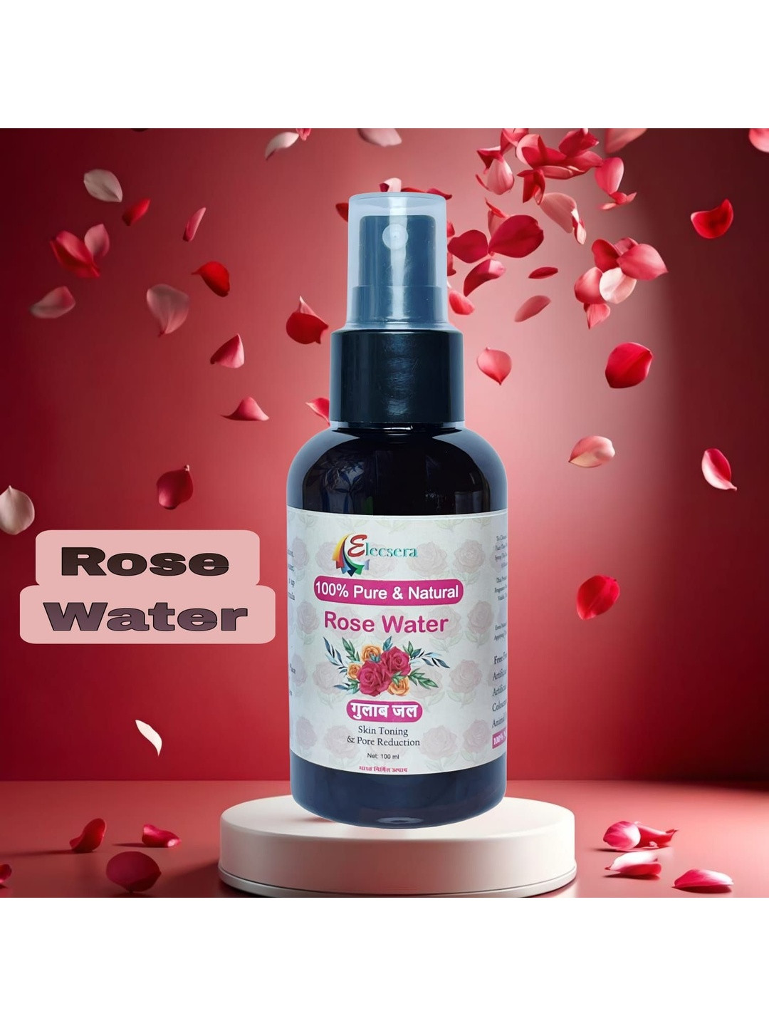 Elecsera Premium Rose Water For Hydration - 100 ml