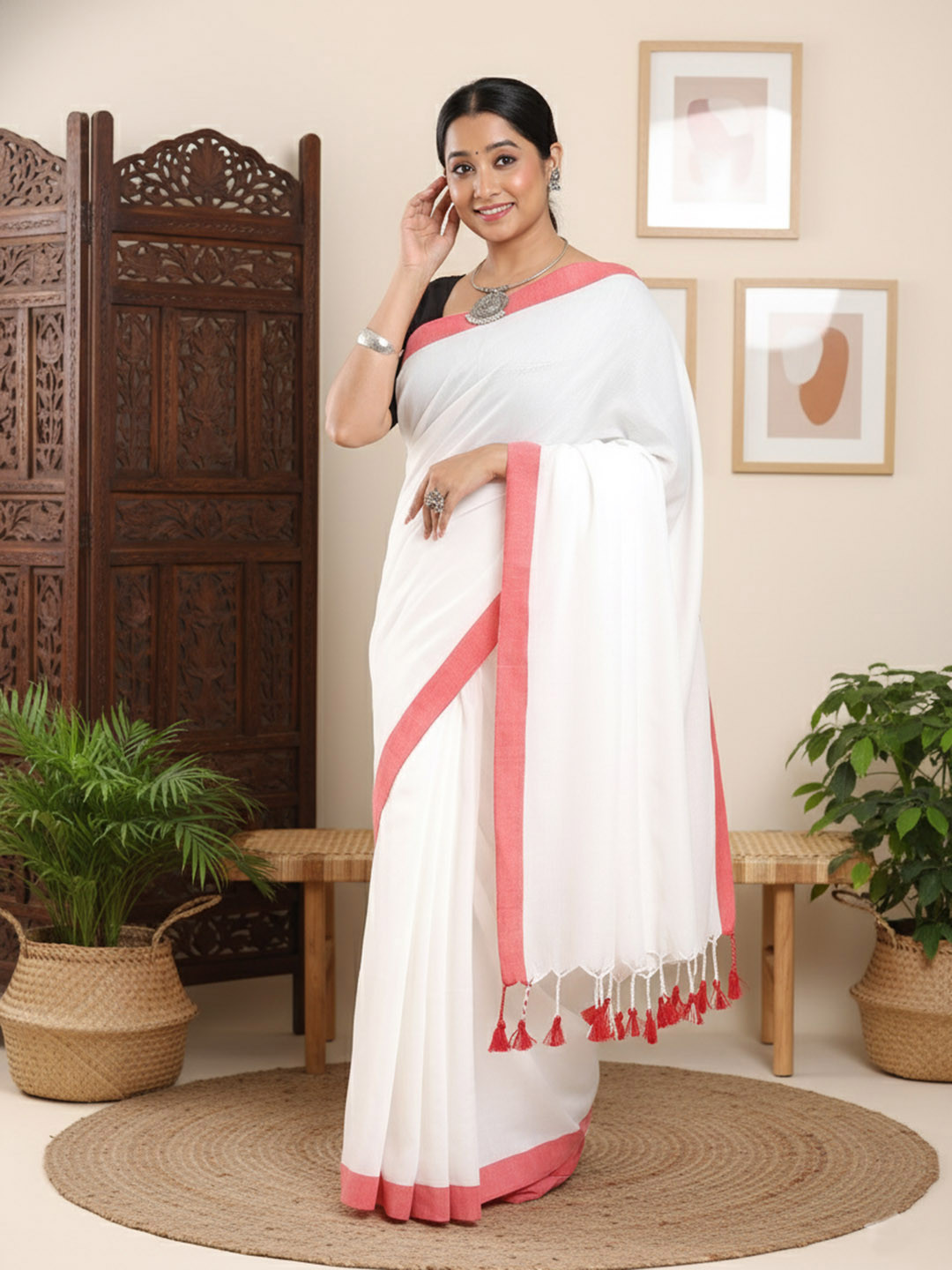 Niska Pure Cotton Handloom Khadi Saree