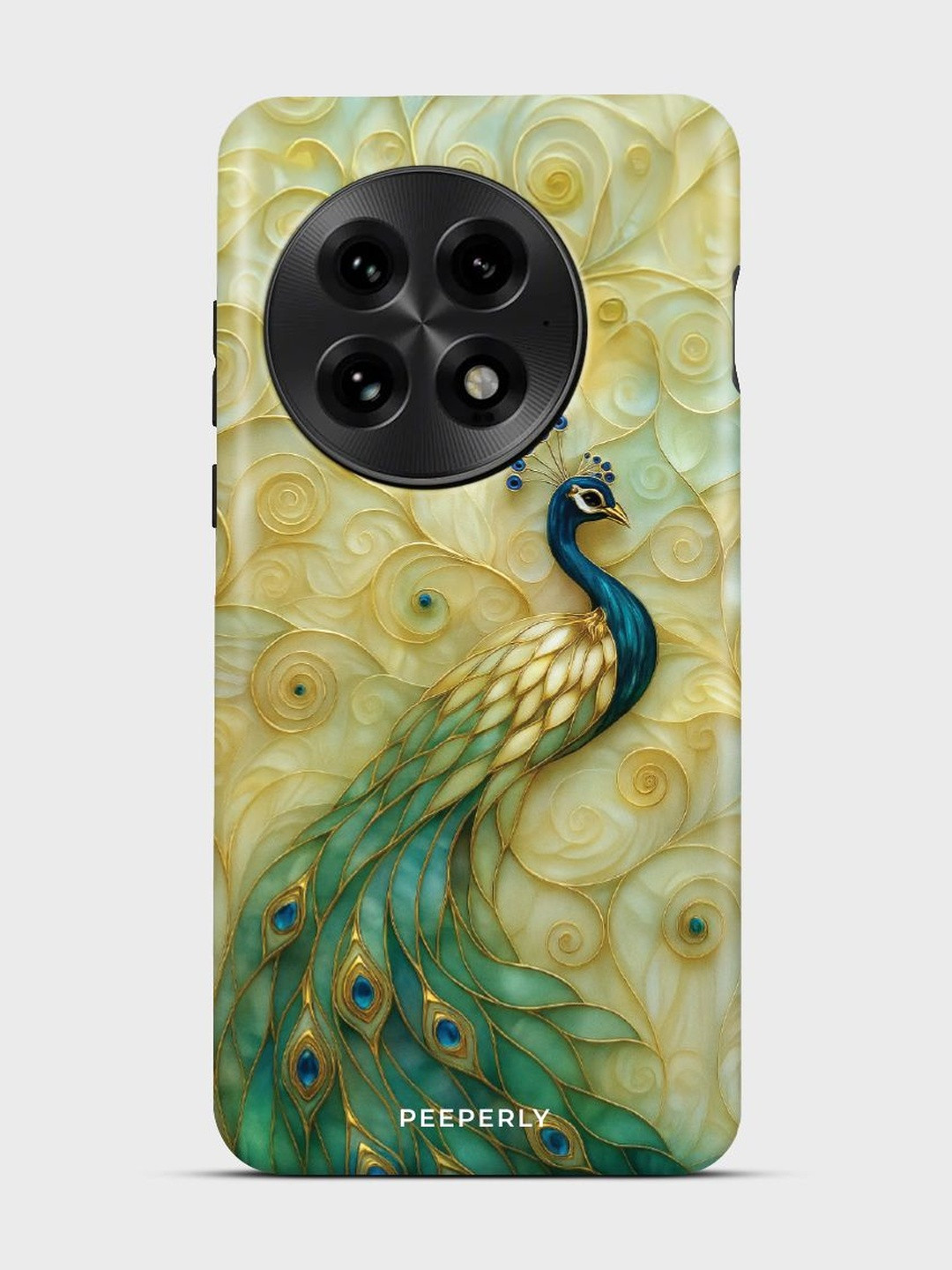 PEEPERLY Women Peacock Printed Impact Resistant OnePlus 11 5G Back Case