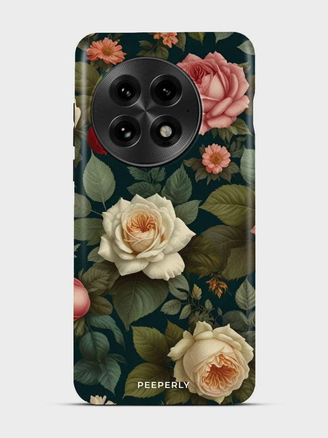 PEEPERLY Women Floral Roseveil Printed Impact Resistant OnePlus 11 5G Crystal Back Case