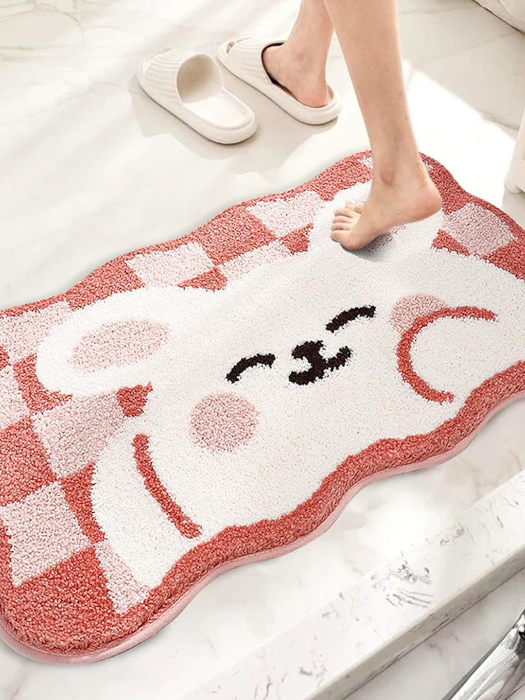 Homio Pink Anti-Slip Microfibre 2000GSM Bath Rug
