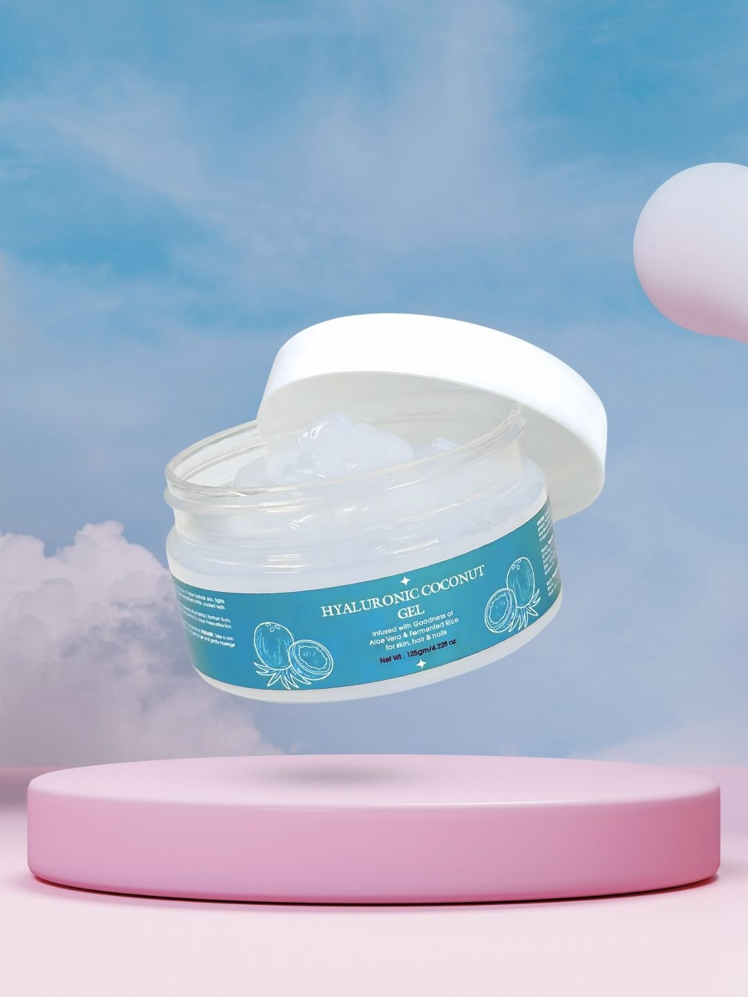 Pastel Jade Hyaluronic Coconut Water Gel With Aloe Vera Extract for Oily Skin- 125 g