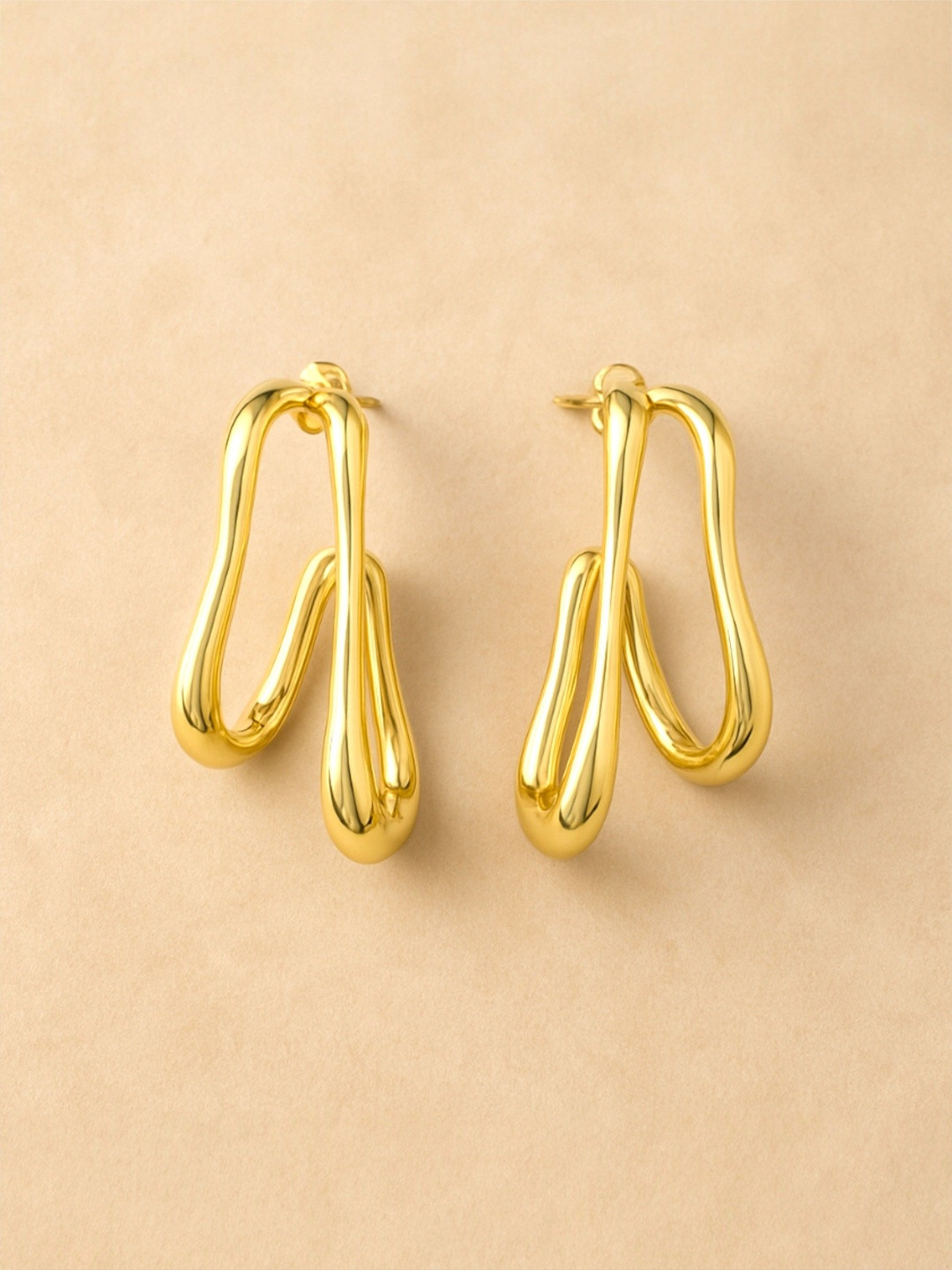D Glamm Fashion-SPARKLING STYLE Geometric Drop Earrings