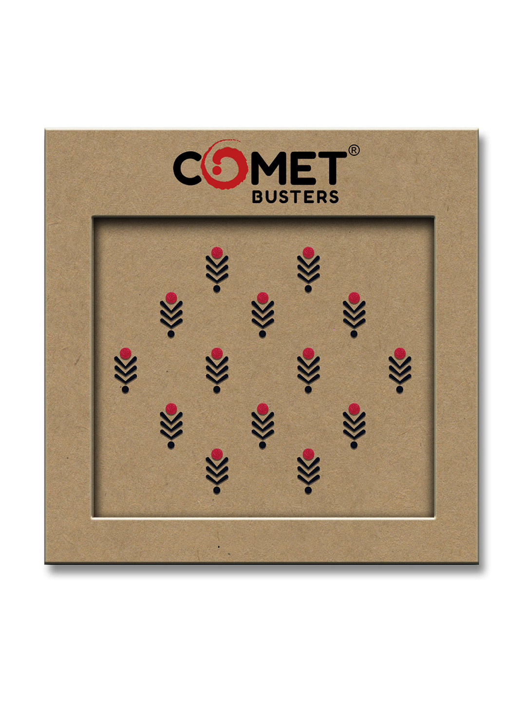 Comet Busters Adhesive Handcrafted Bindi - Red & Black