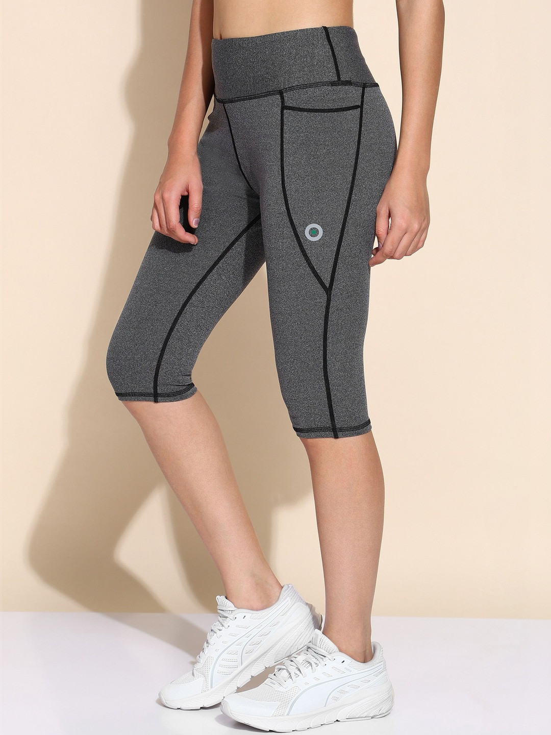 Barbora Women High-Rise Knee Length Dry Fit Gym Tights