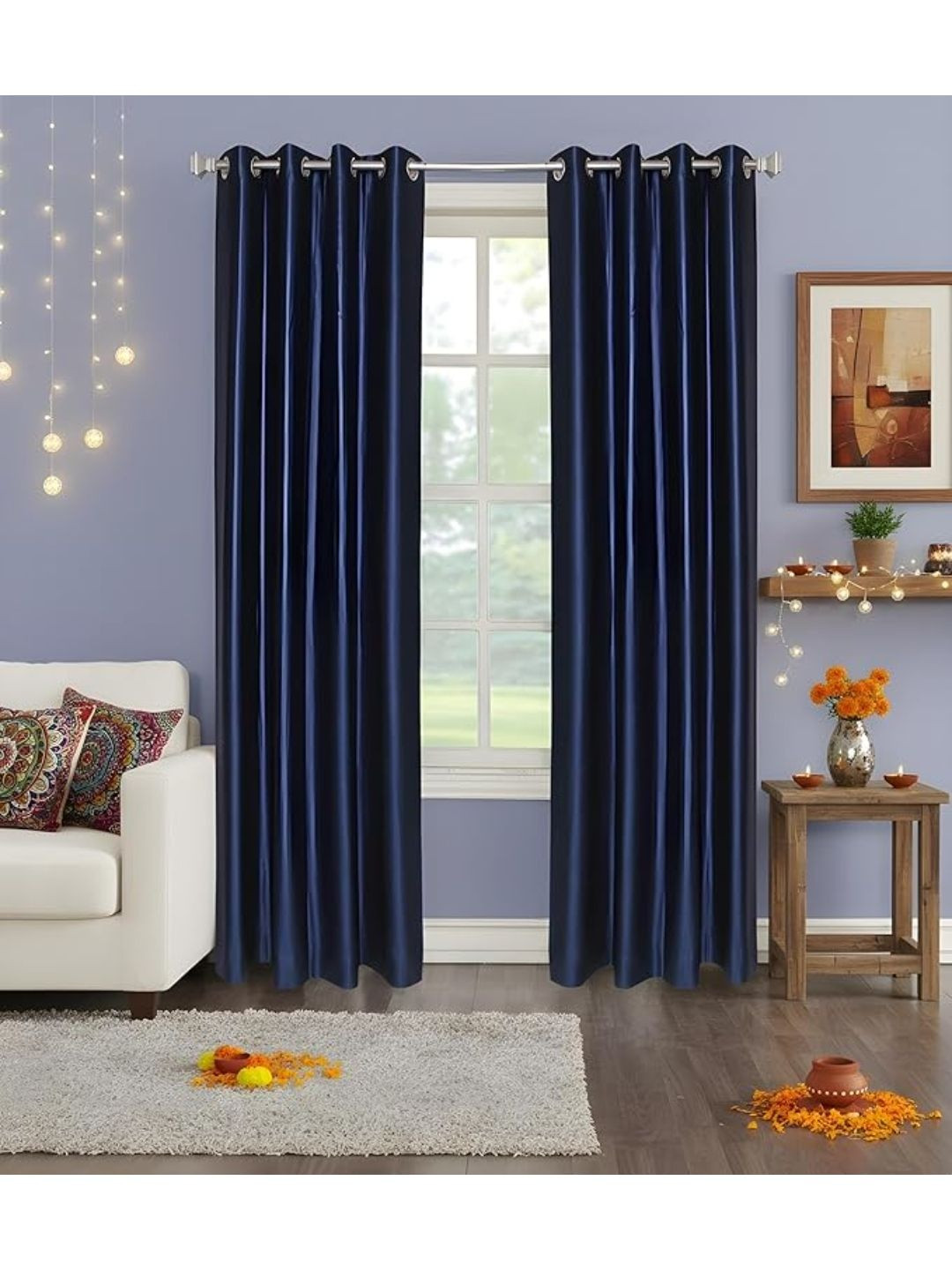 The Decor Hub Blue Set of 2 Window Core