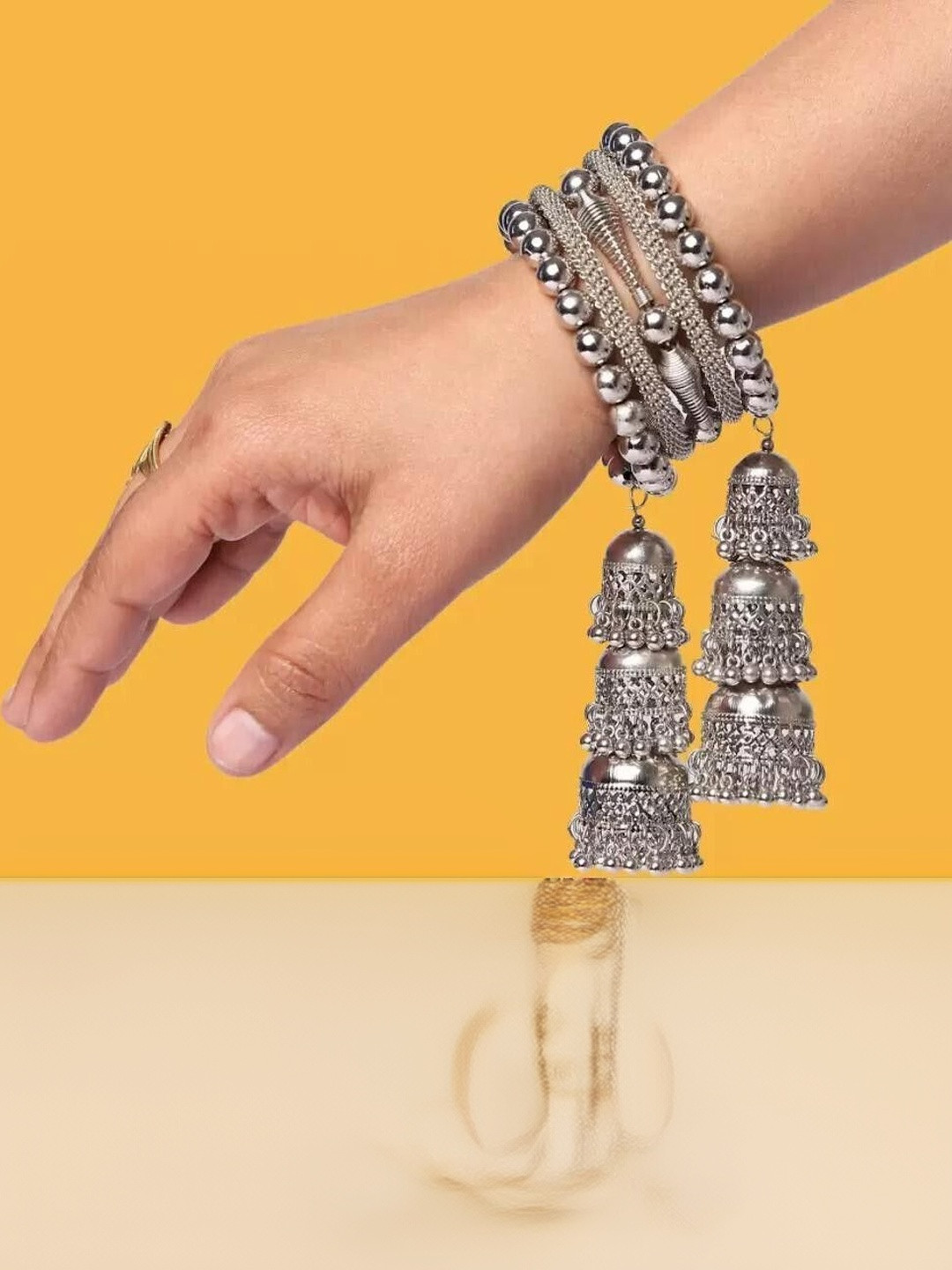 SNH EXPORT Set Of 2 Artificial Beaded Necklace And Earrings