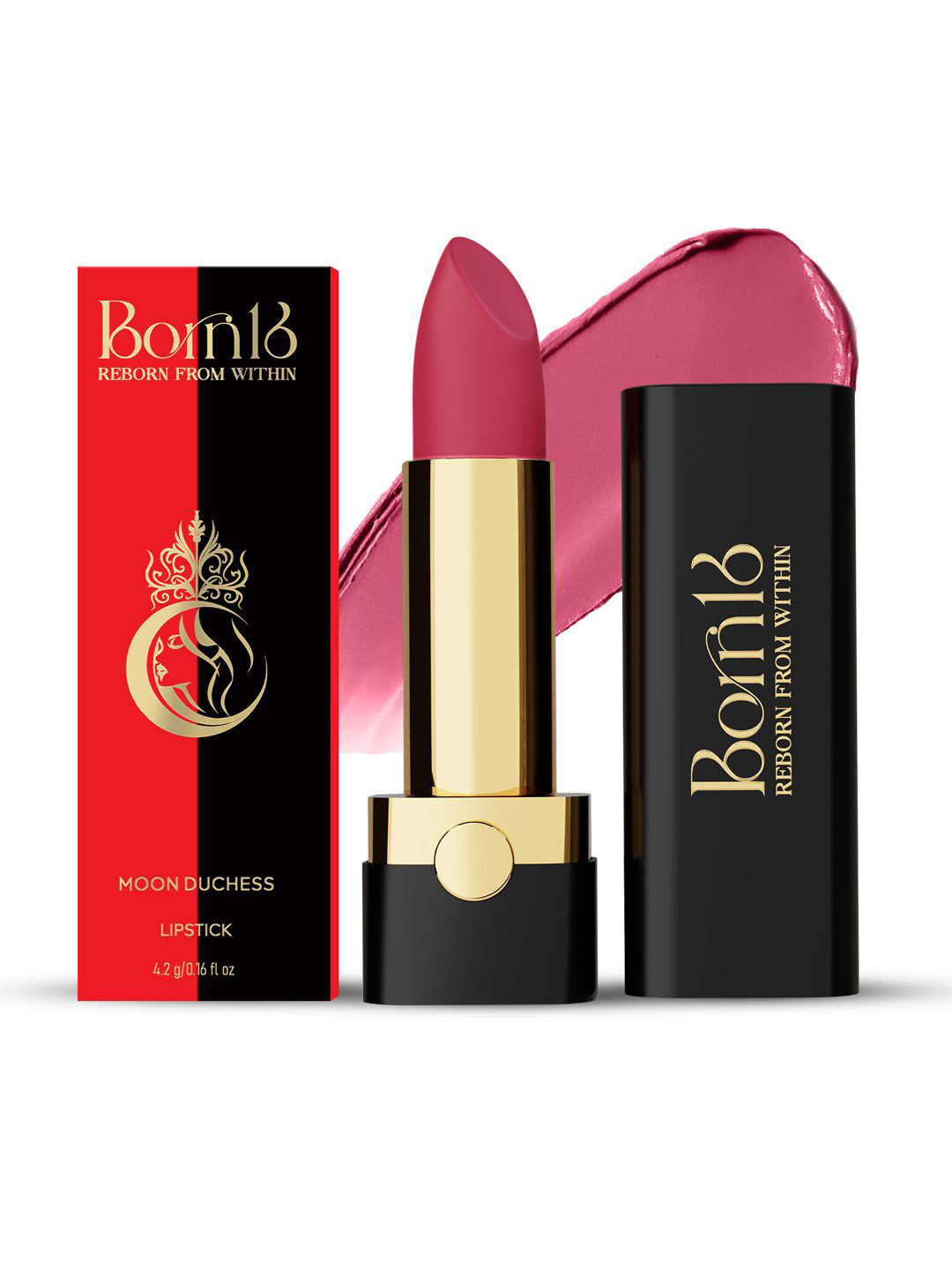 Born16 Moon Duchess Matte Perfection Lipstick - 4.2 g - Chrimson Glory