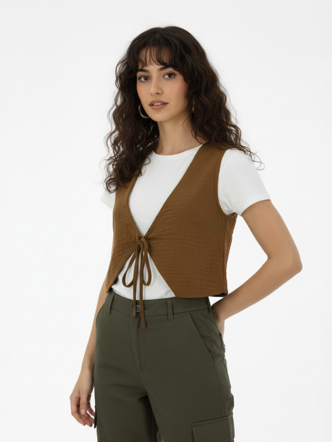 glitchez Tie-Up Detail Vest Top