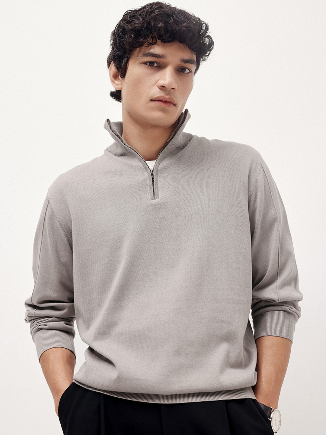 Andamen Men Casual Placket Cotton Regular Fit Pullover