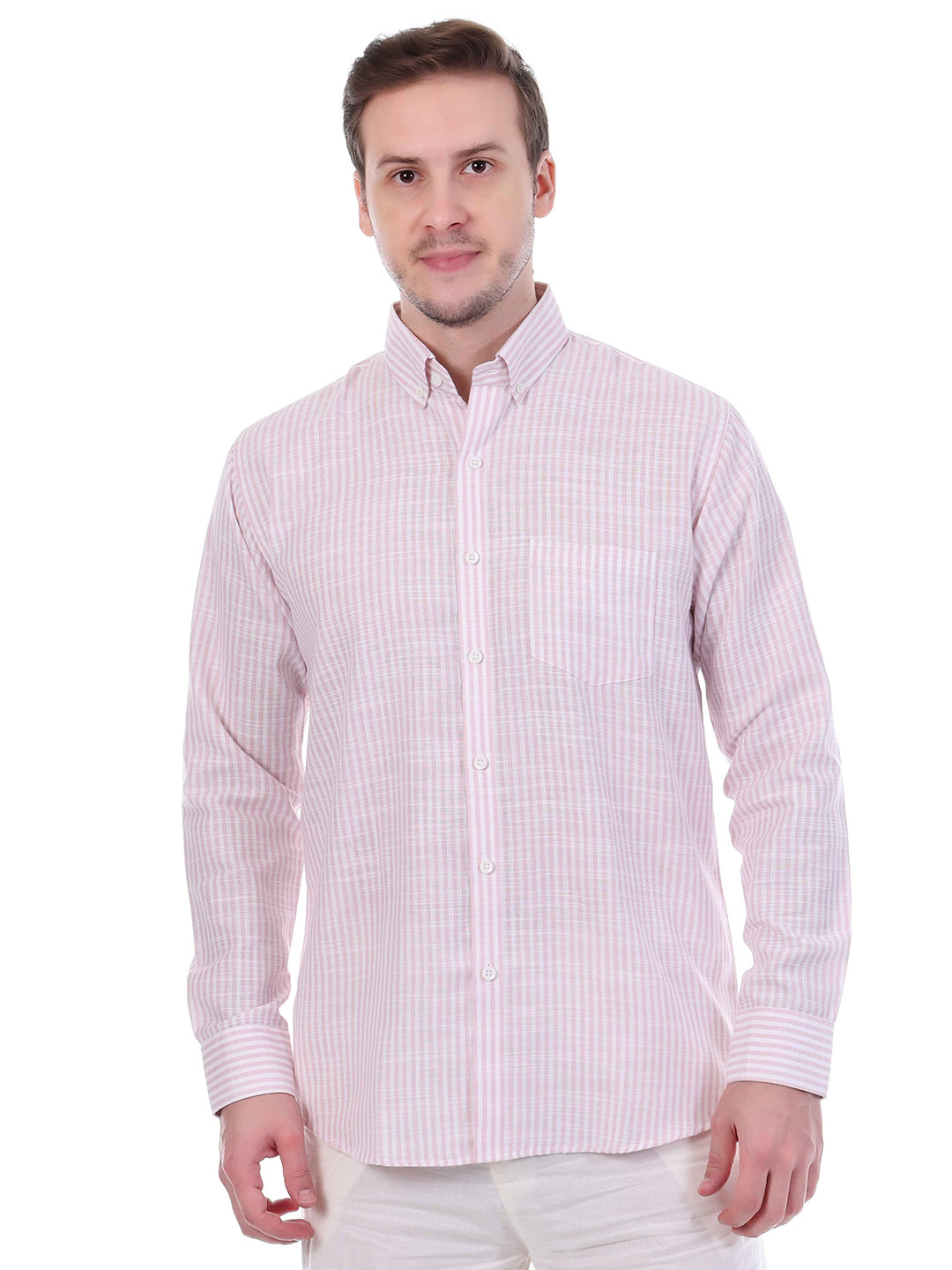 THE TURQUOISE TURTLE Men Classic Multi Stripes Striped Casual Shirt