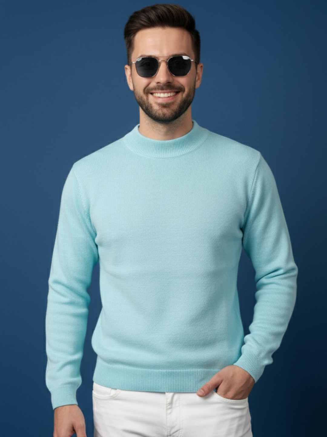SANDPIPER Men Ribbed Woollen Pullover